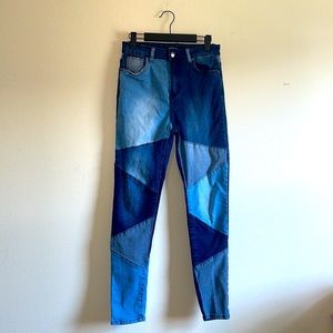 American Bazi Multi Color Stitch Skinny Jeans